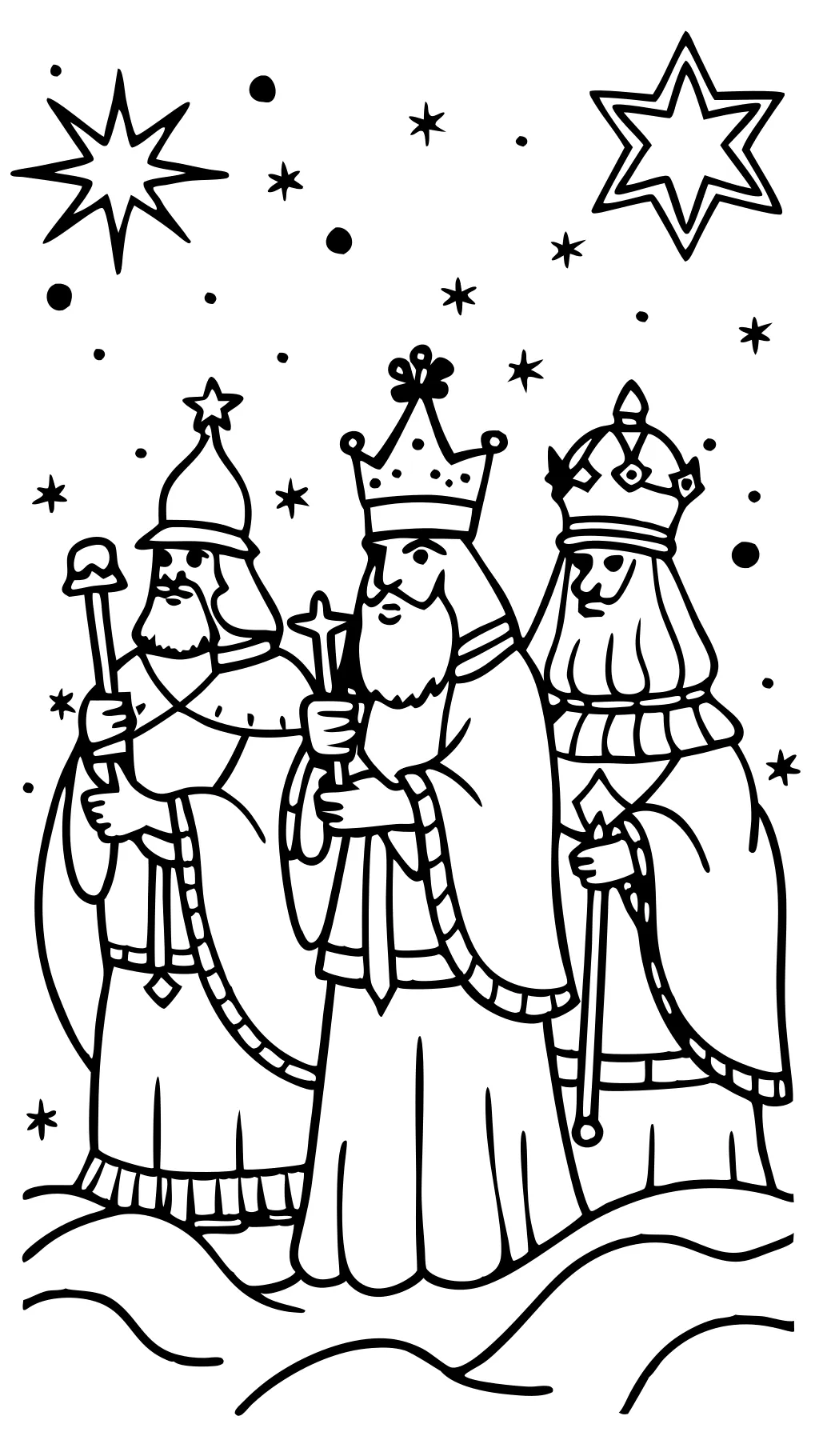 3 kings coloring page